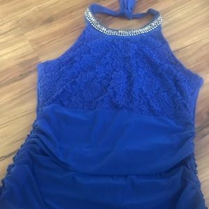 Royal blue blouse